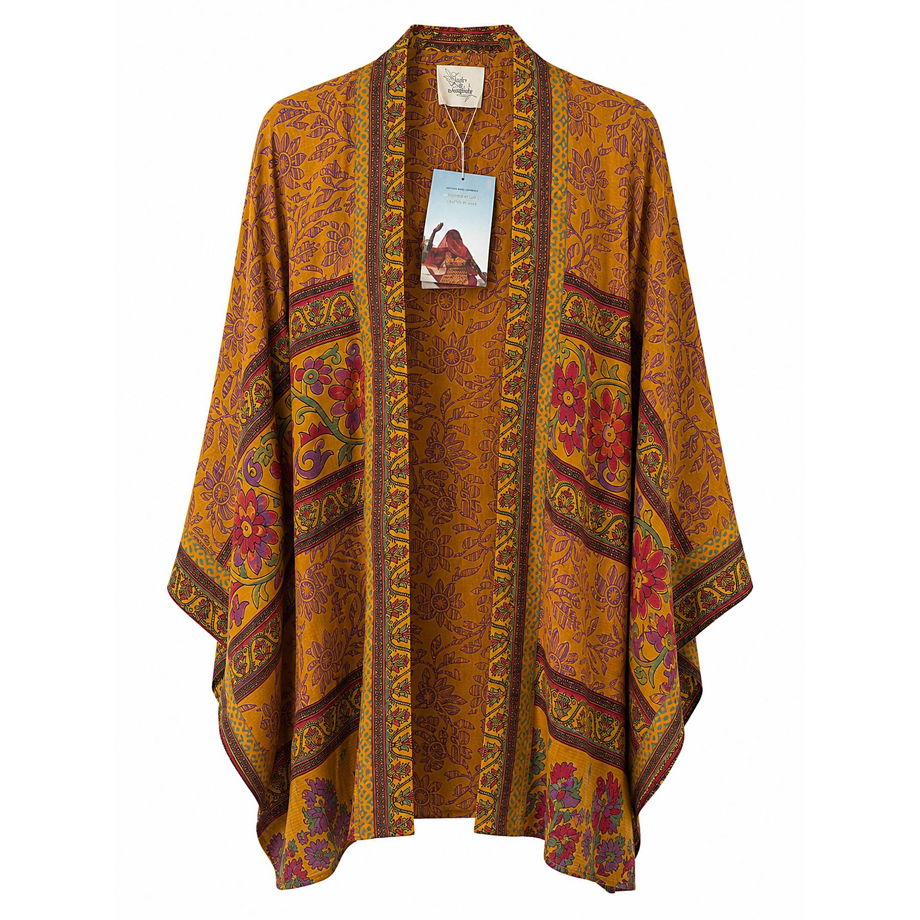 Marigold Garden short sari kimono