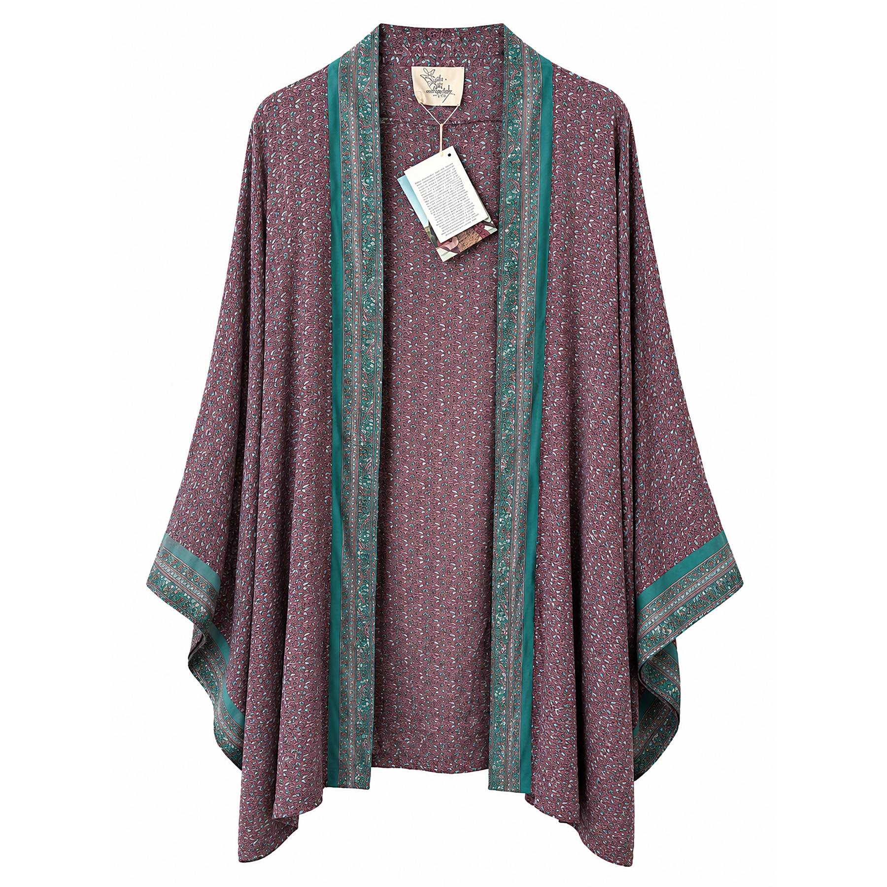 Mulberry Paisley short sari kimono