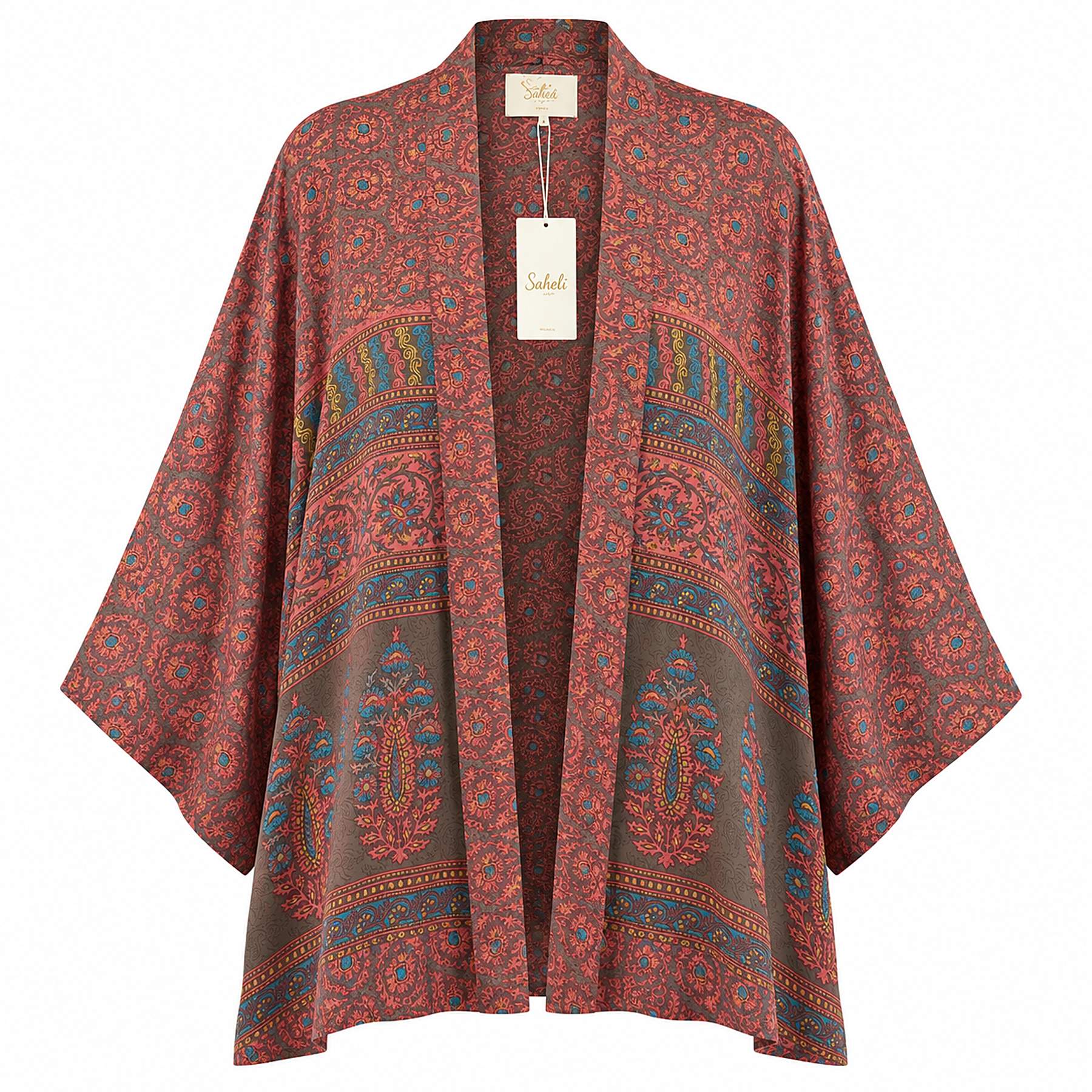 Sienna Paisley short sari kimono