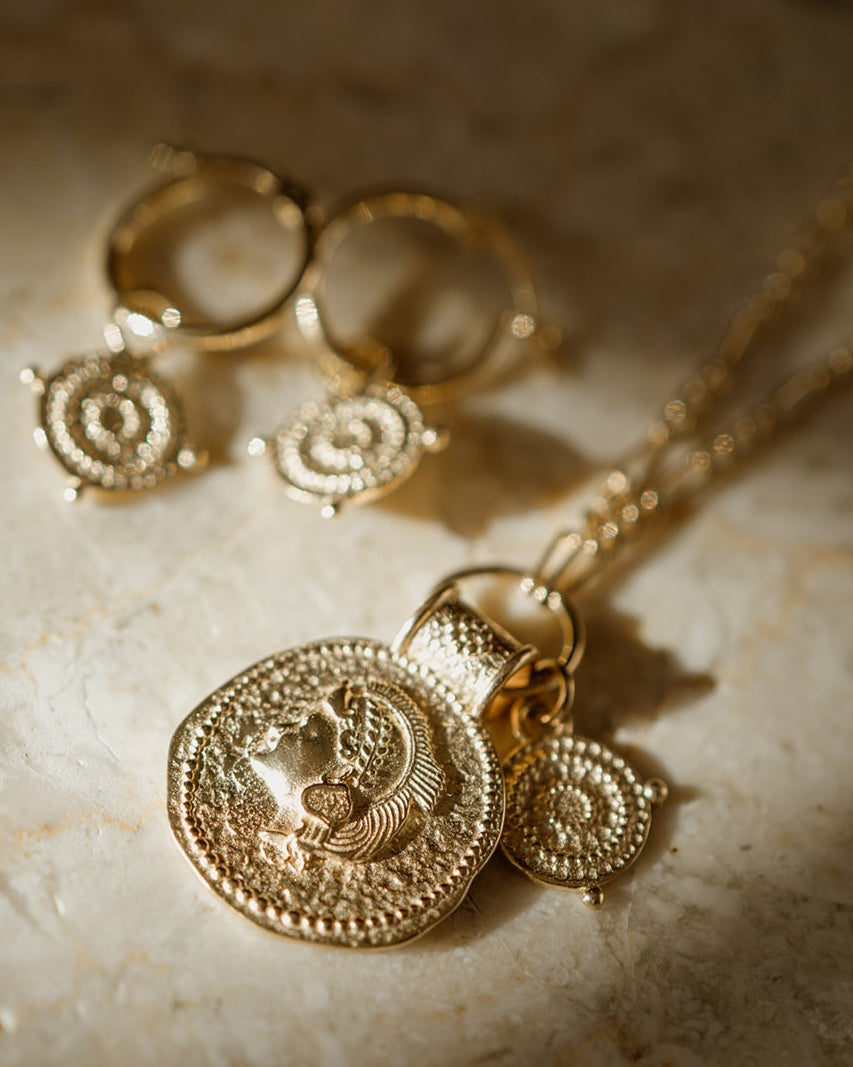 Close-up of You Got This Shield Pendant featuring hand-crafted detailing and protective design