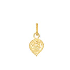 Delicate tear drop charm featuring lord Ganesh by Loft & Daughter on white background
