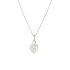 Silver necklace with tear drop Ganesh pendant on a white background