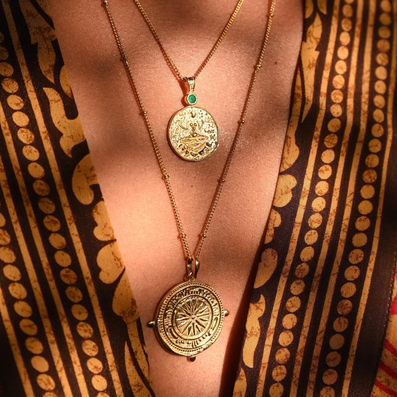 Lakshmi coin pendant discount