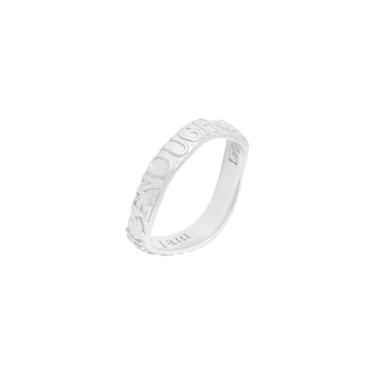 Enough Affirmation Stacking Ring Silver – Loft & Daughter