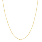 Gold vermeil trace chain necklace on a white background