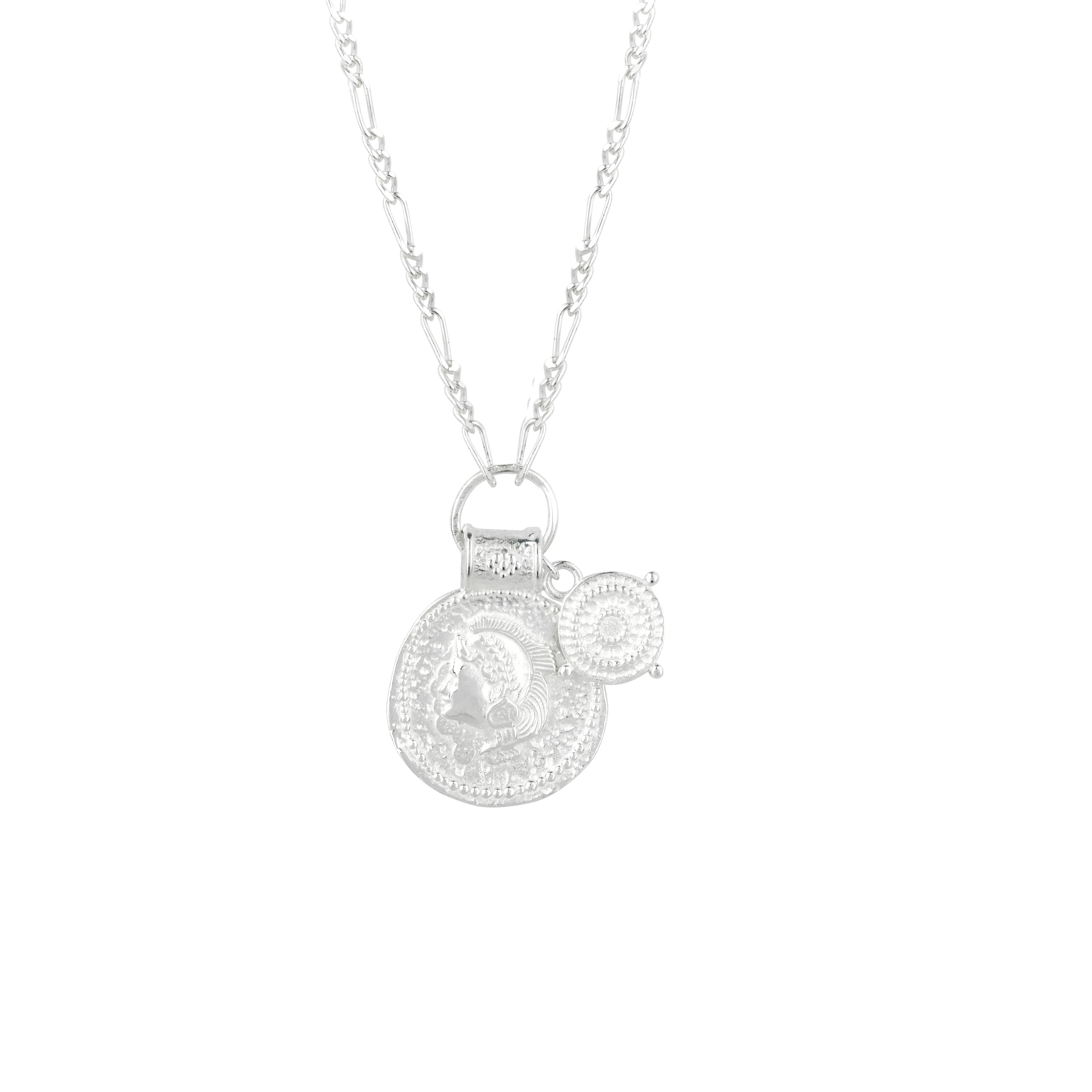 You Got This Athena necklace with a round charm and chain on a white background