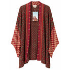 Crimson Leaf short sari kimono