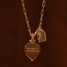 Hanging pendant with two charms with Every Day is A New Beginning engraving