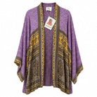 Violet Paisley short sari kimono