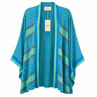 Turquoise Garden short sari kimono