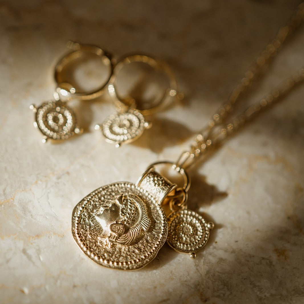 Close-up of You Got This Shield Pendant featuring hand-crafted detailing and protective design