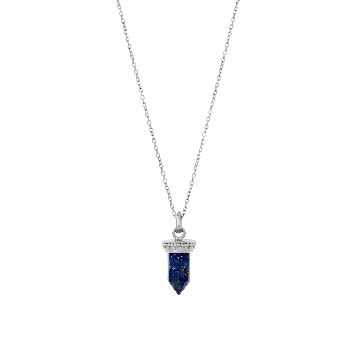 Lapis Charm Pendant Silver