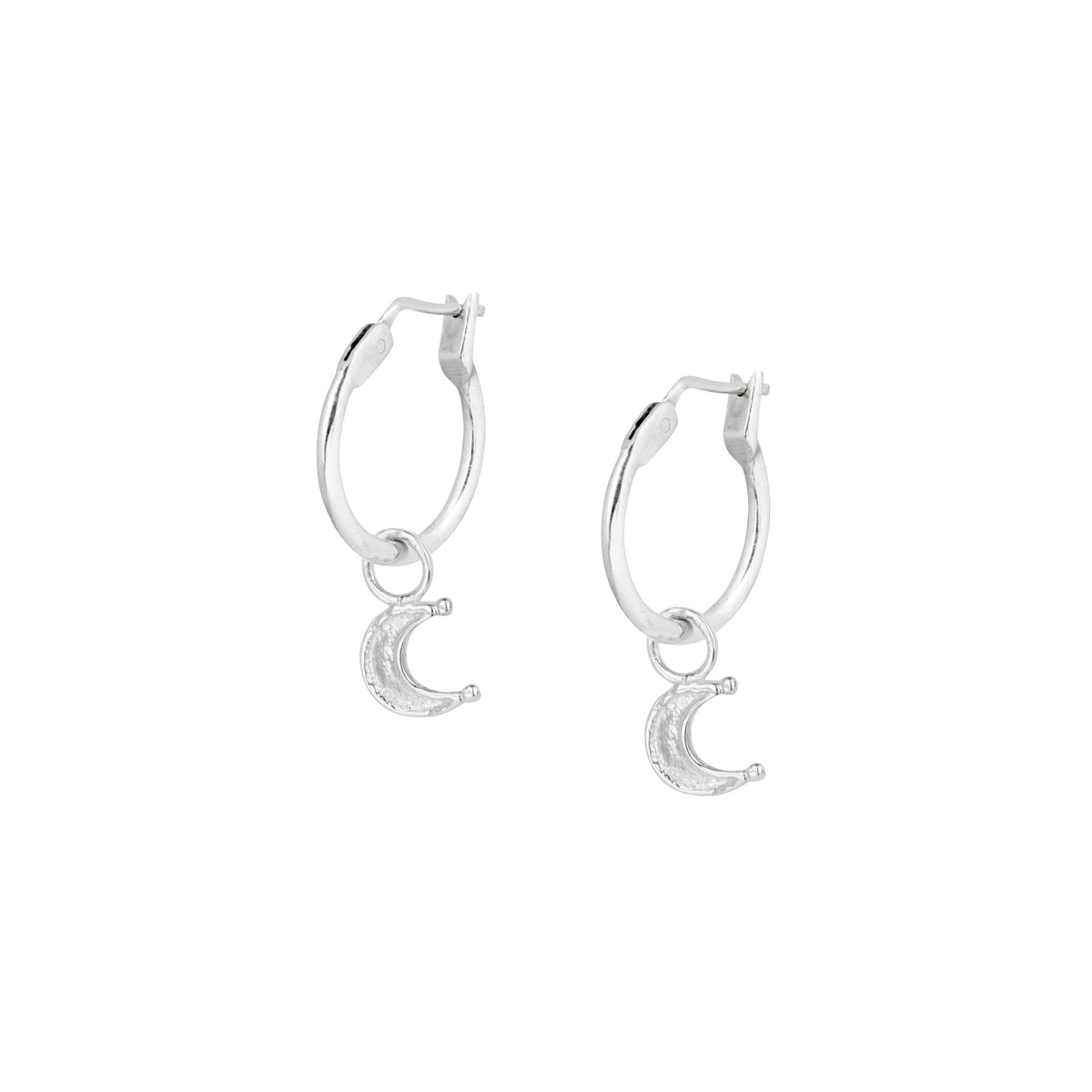 Tiny Moon Hoops Silver