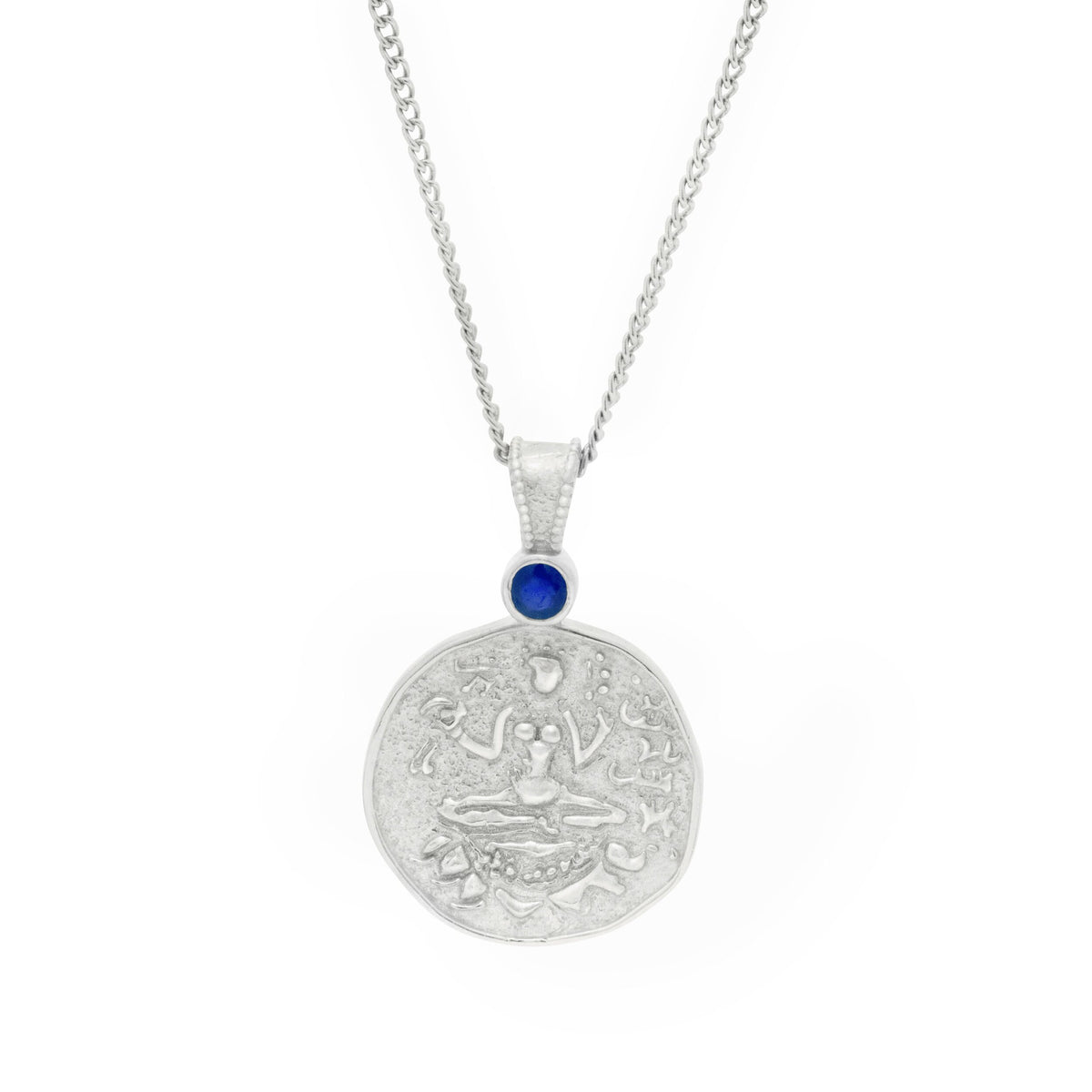 Lakshmi Coin Pendant Silver