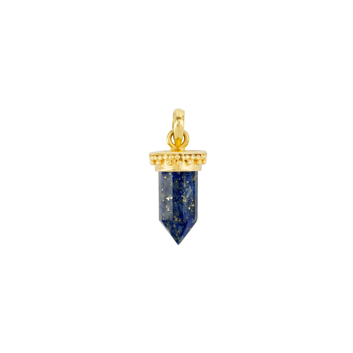 Lapis Charm Gold Vermeil