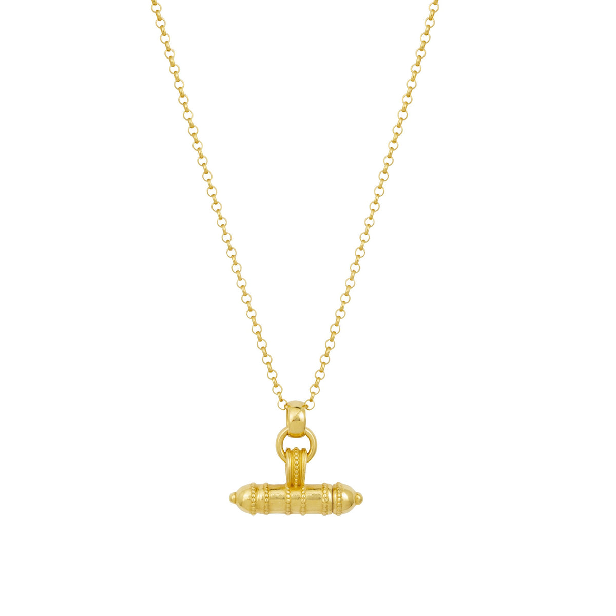 Secret T-Bar Amulet Gold Vermeil