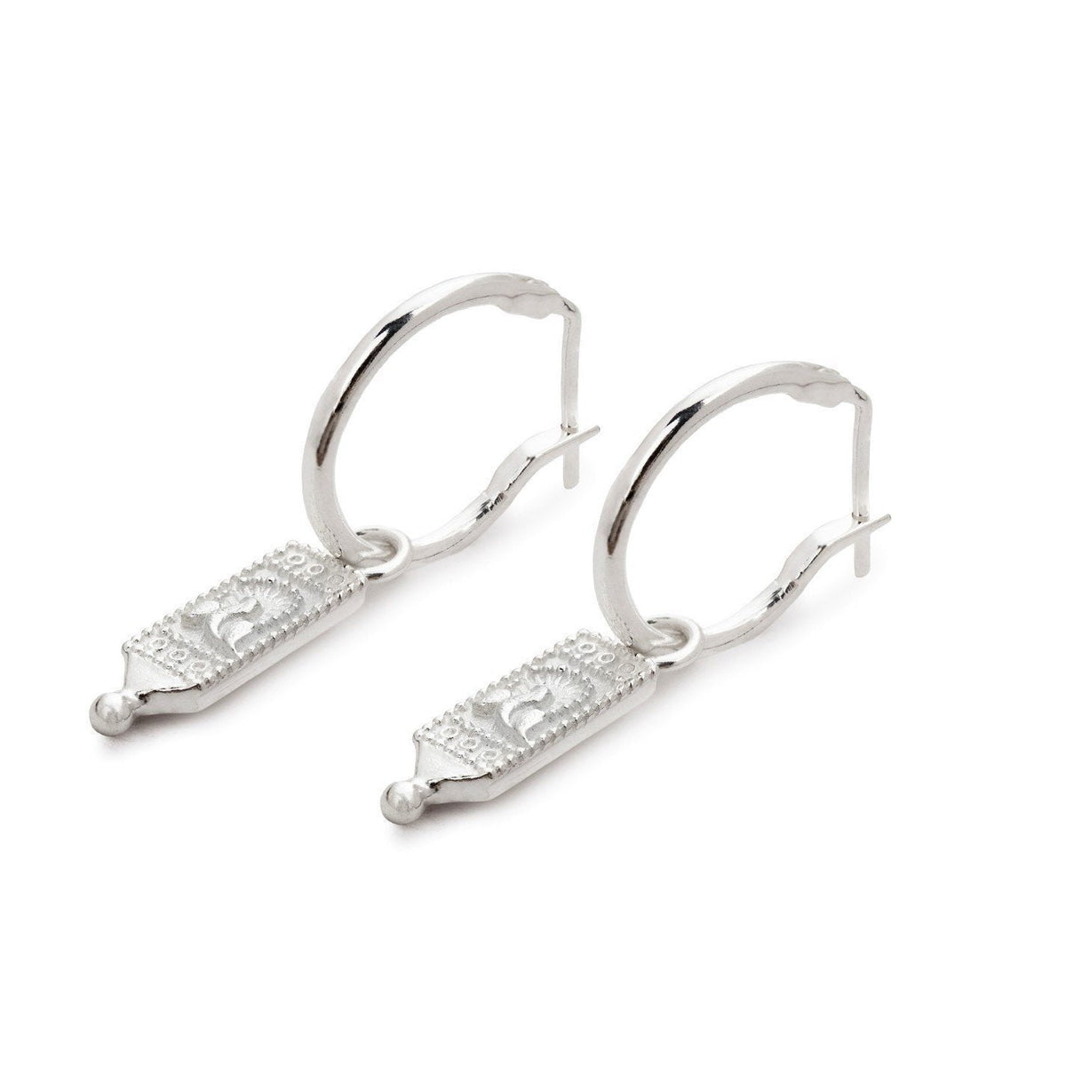 Peacock Hoops Silver